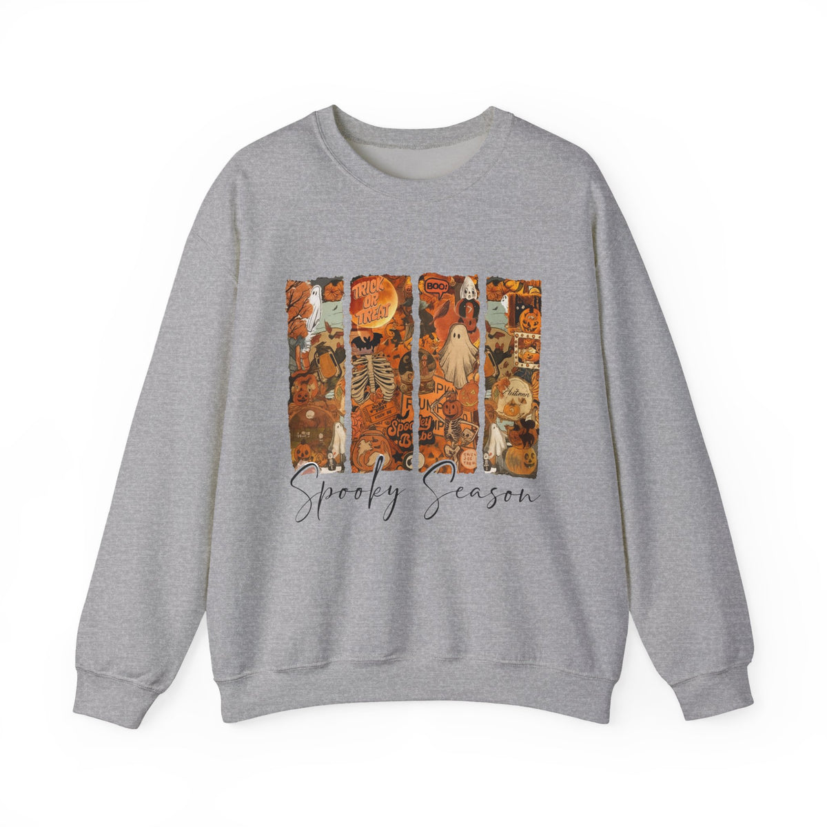 Spooky Season Sweatshirt — Vintage Pumpkin & Witch Fall Crewneck