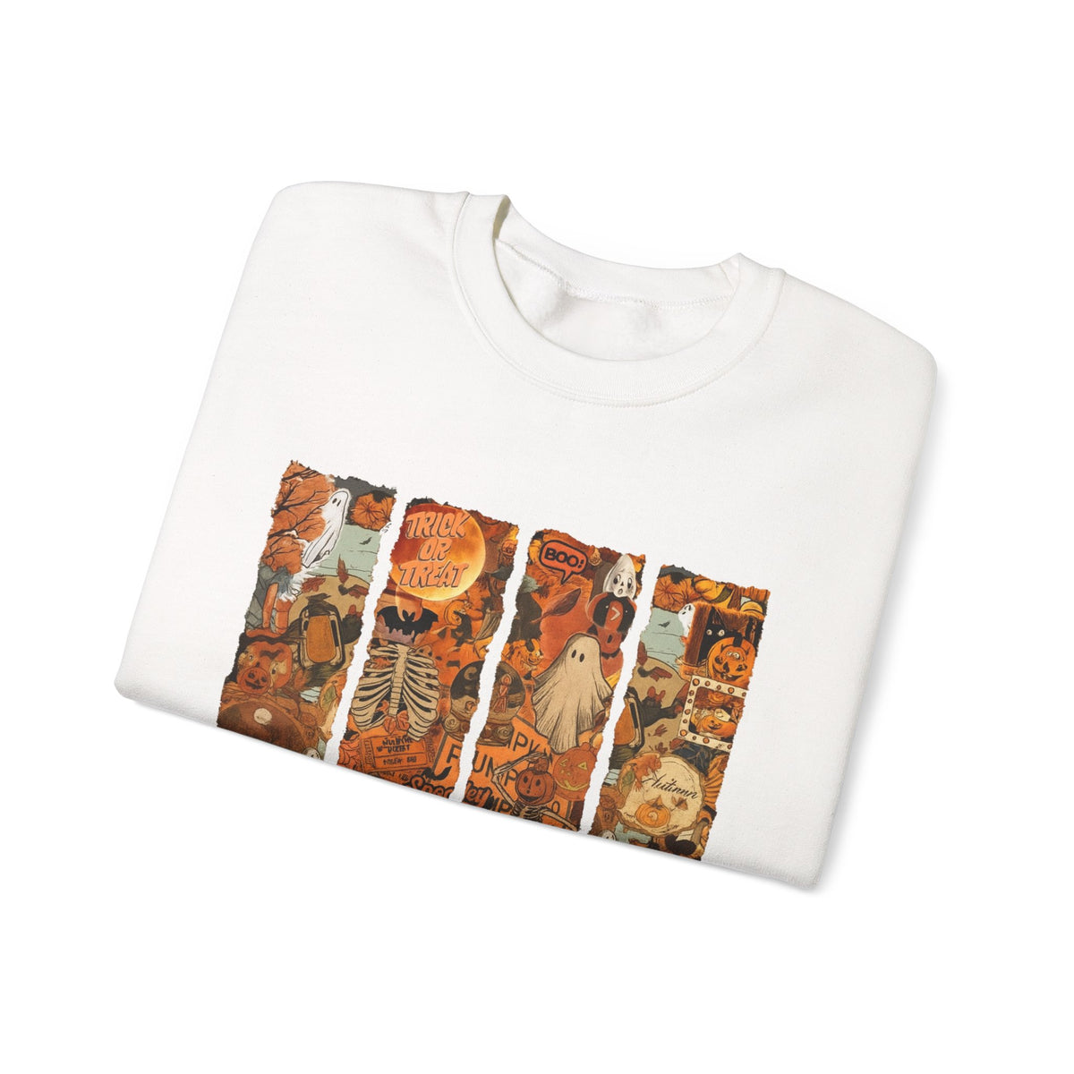 Spooky Season Sweatshirt — Vintage Pumpkin & Witch Fall Crewneck