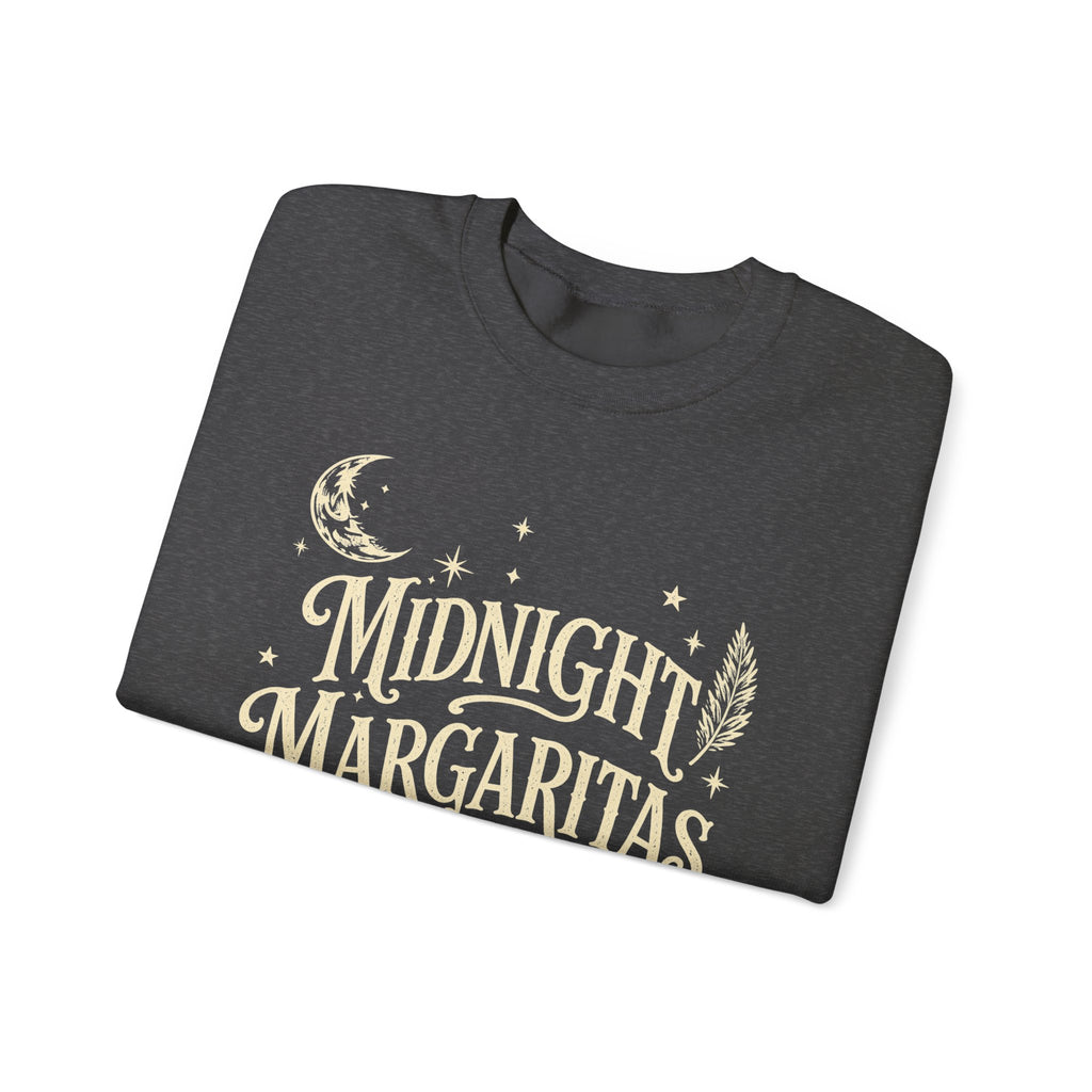 Midnight Margaritas Crewneck Sweatshirt — Vintage Nighttime Cocktail Design