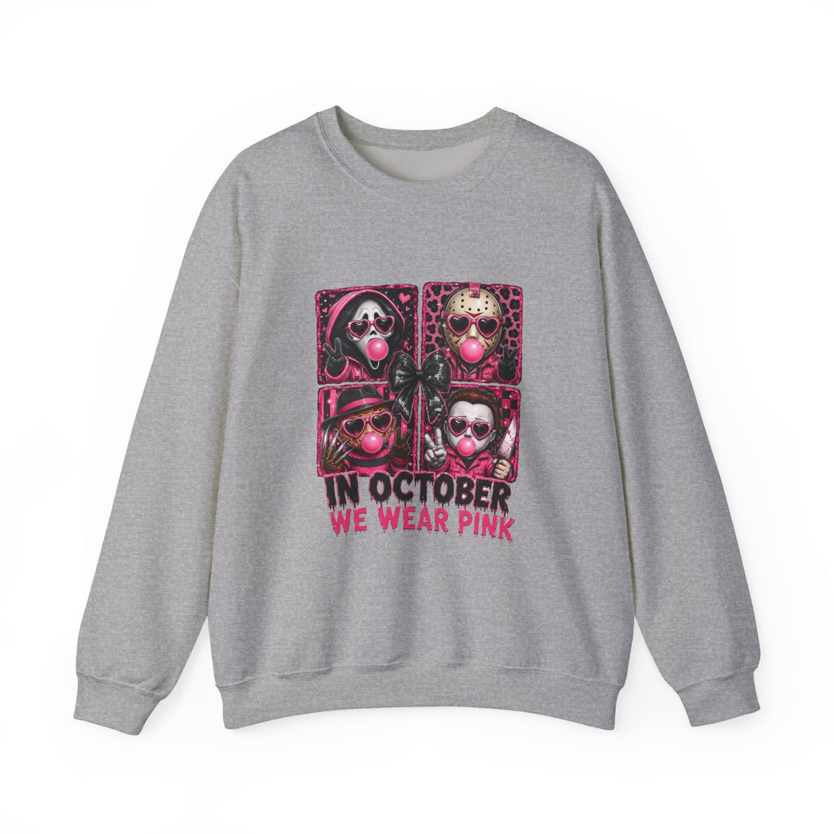 Breast Cancer Awareness Sweatshirt — "In October We Wear Pink" Crewneck