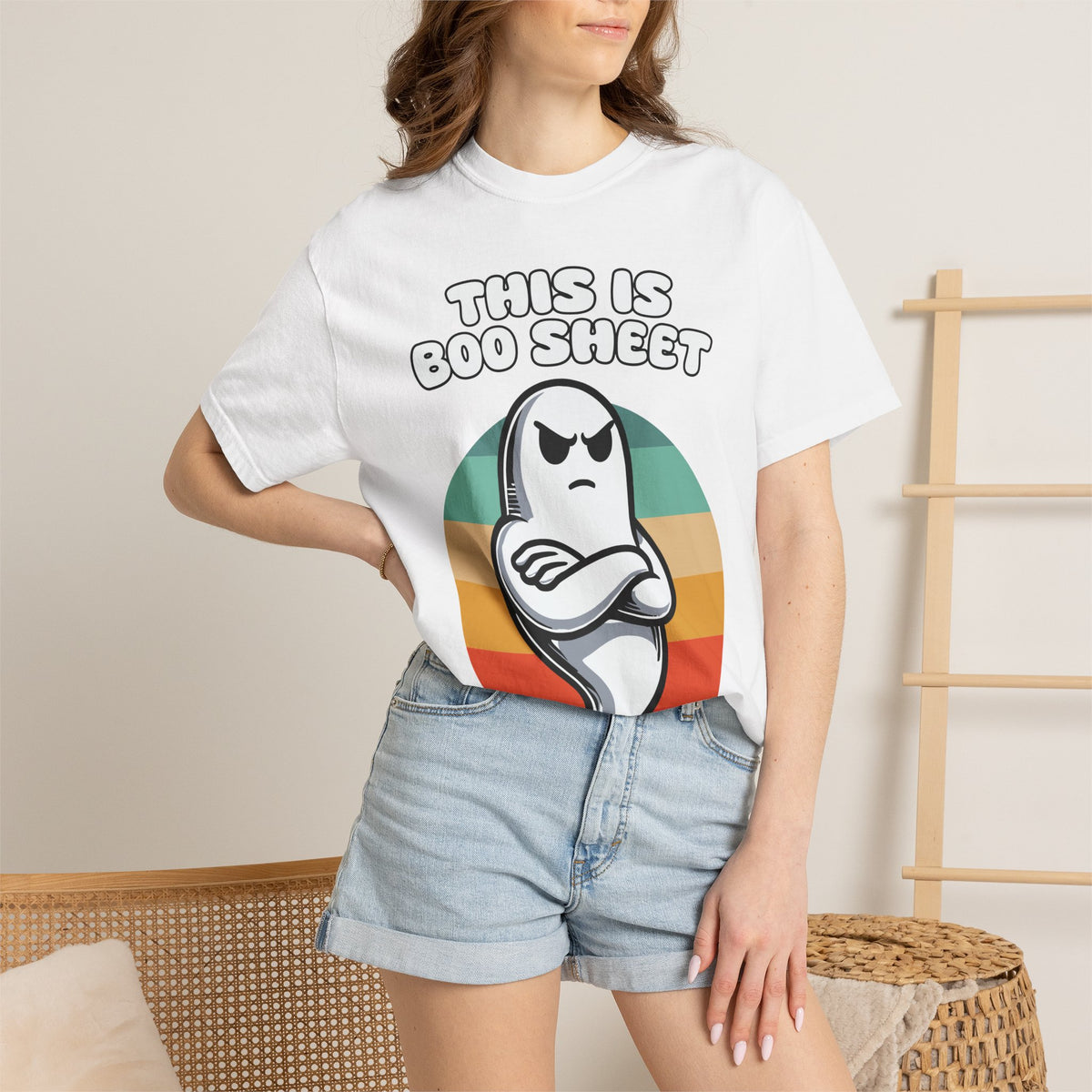 This Is Boo Sheet Ghost T-Shirt — Funny Halloween Retro Tee