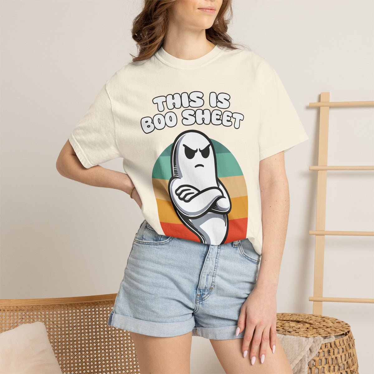 This Is Boo Sheet Ghost T-Shirt — Funny Halloween Retro Tee