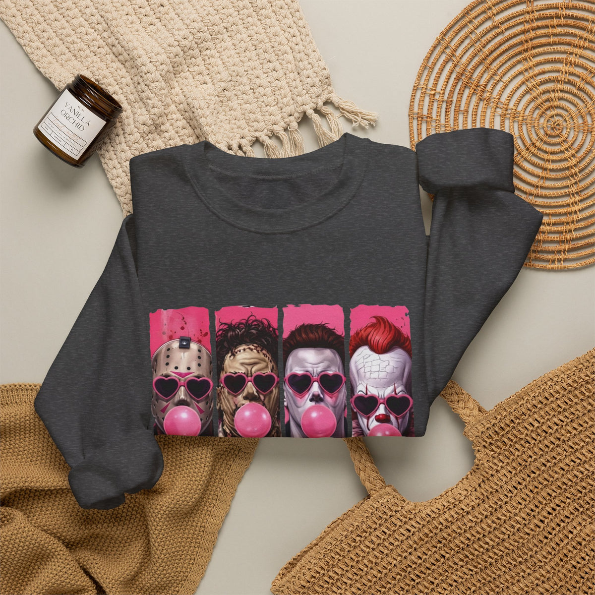 Skull Quartet Bubblegum Crewneck Sweatshirt