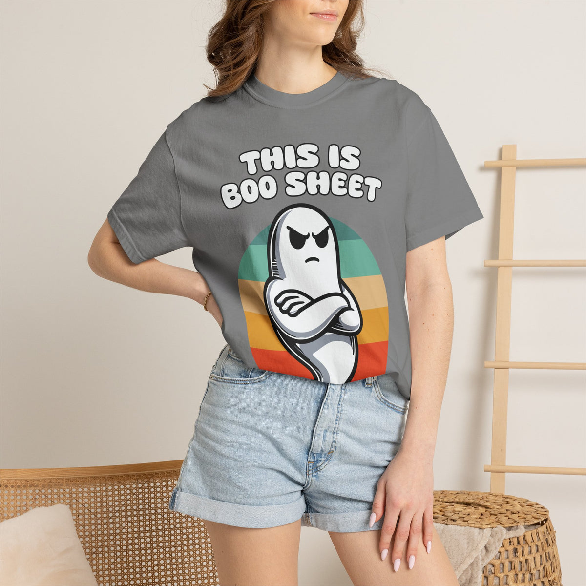 This Is Boo Sheet Ghost T-Shirt — Funny Halloween Retro Tee