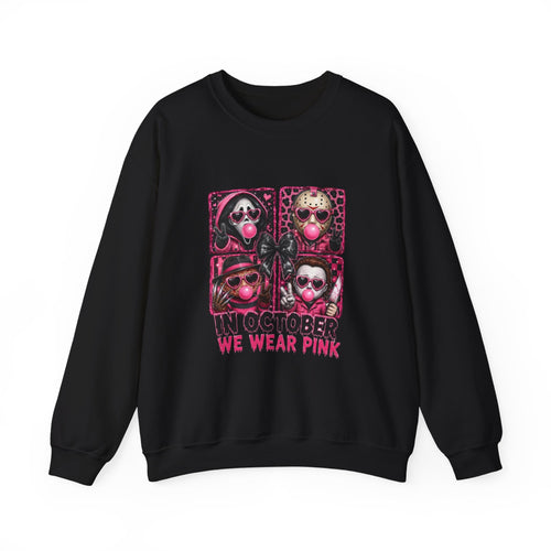 Breast Cancer Awareness Sweatshirt — "In October We Wear Pink" Crewneck