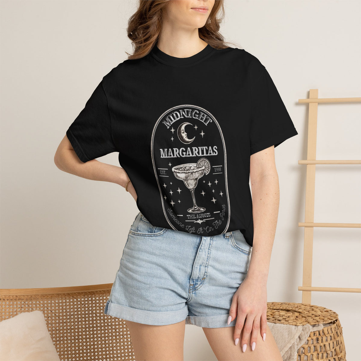 Midnight Margaritas T-Shirt — Retro Cocktail Graphic Tee