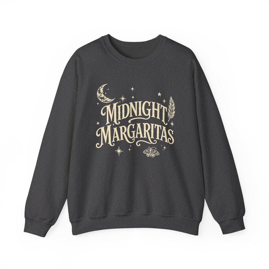 Midnight Margaritas Crewneck Sweatshirt — Vintage Nighttime Cocktail Design