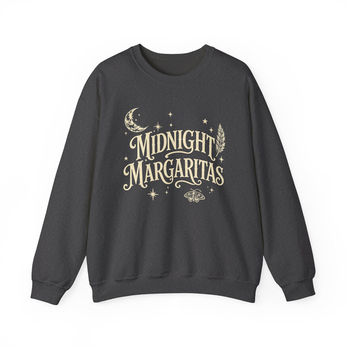Midnight Margaritas Crewneck Sweatshirt — Vintage Nighttime Cocktail Design