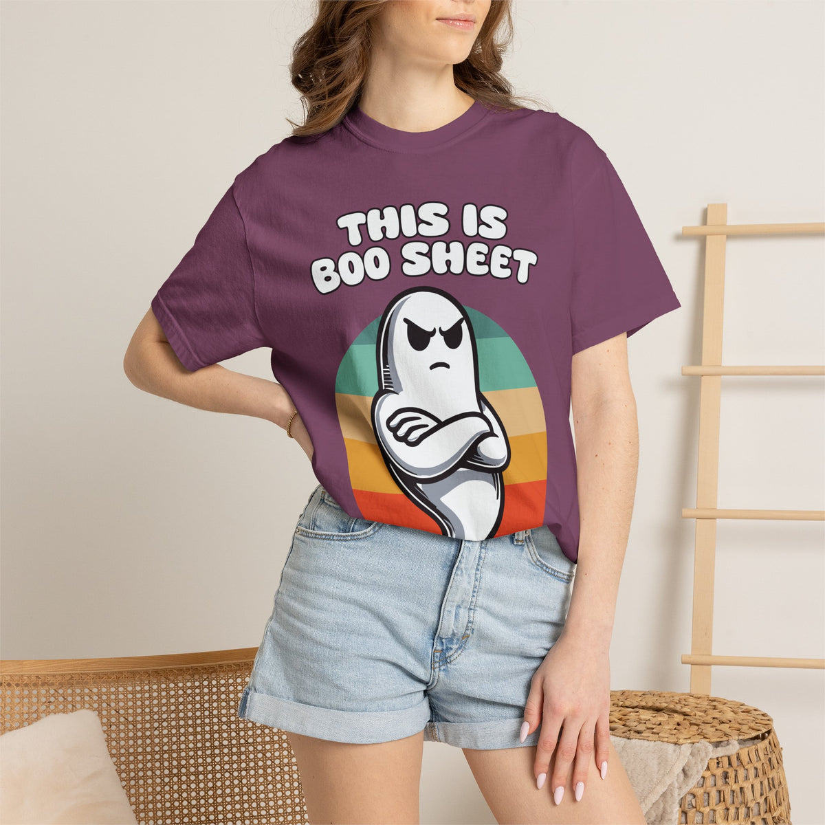 This Is Boo Sheet Ghost T-Shirt — Funny Halloween Retro Tee