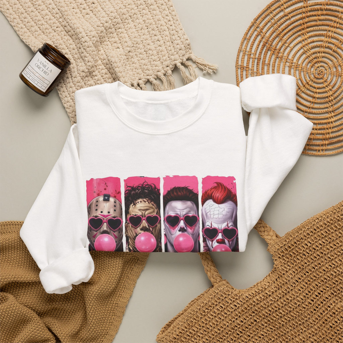 Skull Quartet Bubblegum Crewneck Sweatshirt