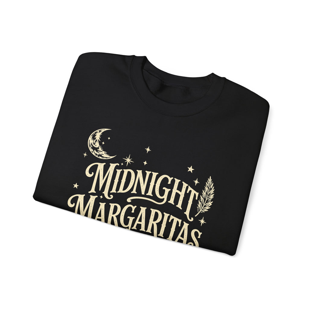 Midnight Margaritas Crewneck Sweatshirt — Vintage Nighttime Cocktail Design