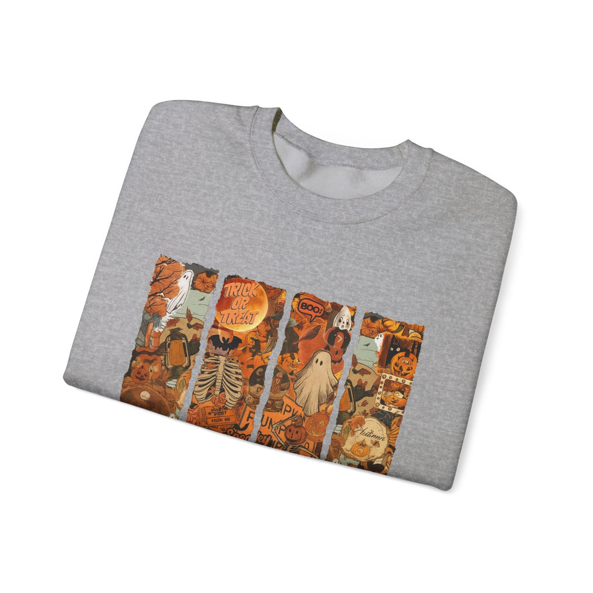 Spooky Season Sweatshirt — Vintage Pumpkin & Witch Fall Crewneck