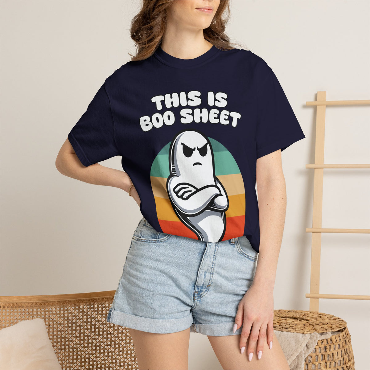 This Is Boo Sheet Ghost T-Shirt — Funny Halloween Retro Tee