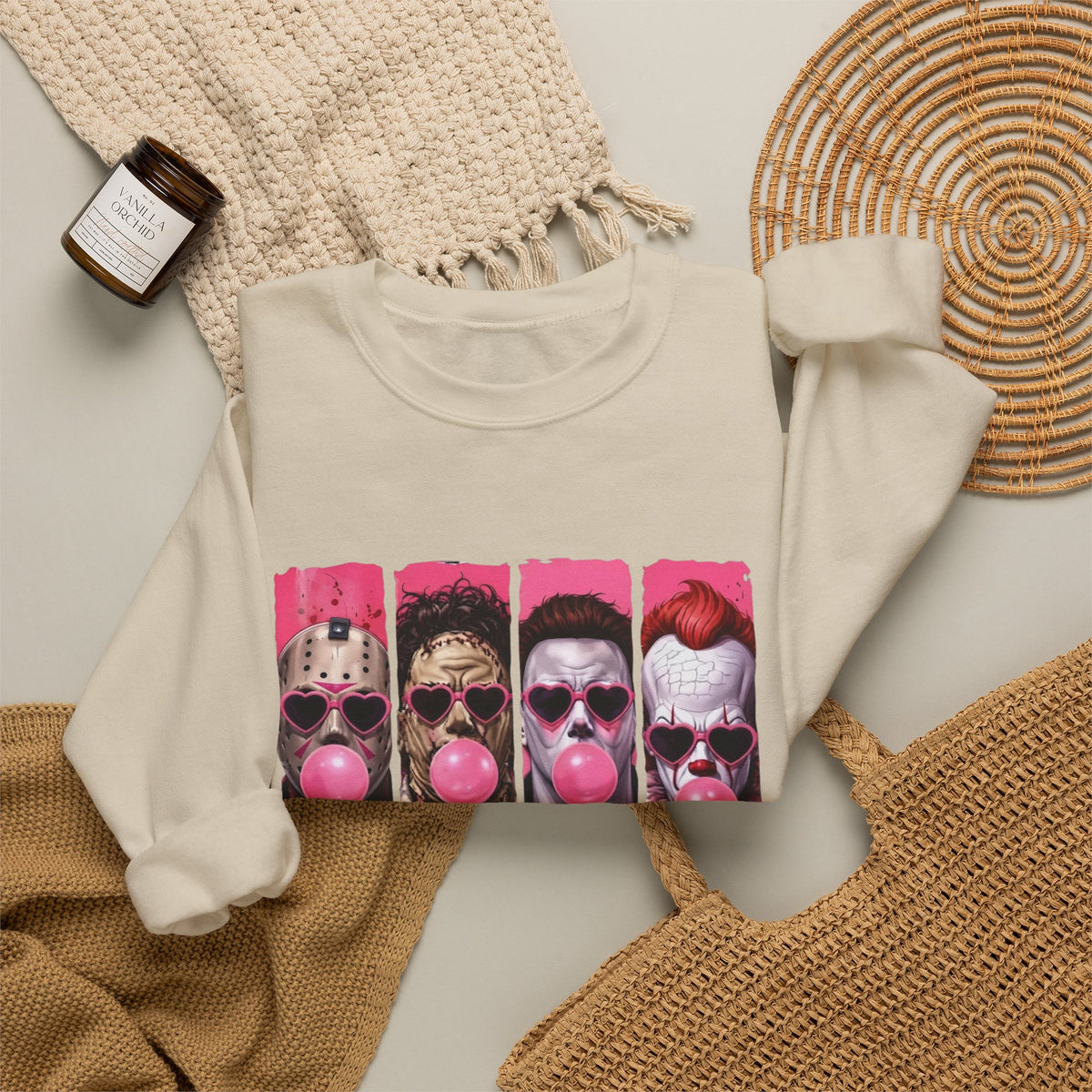 Skull Quartet Bubblegum Crewneck Sweatshirt