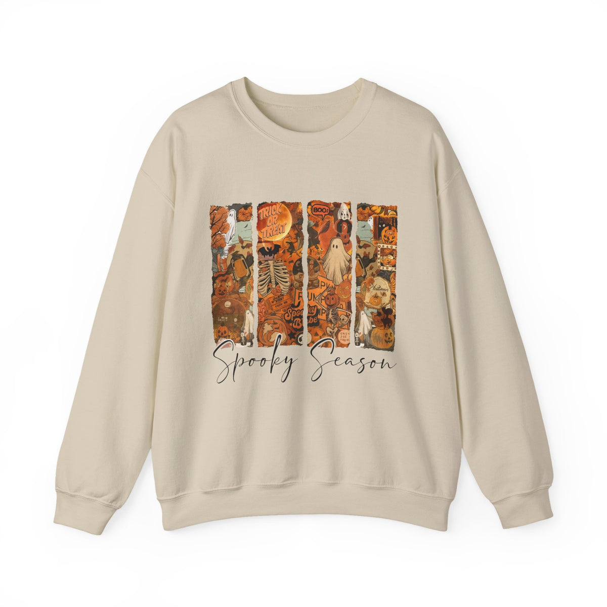 Spooky Season Sweatshirt — Vintage Pumpkin & Witch Fall Crewneck