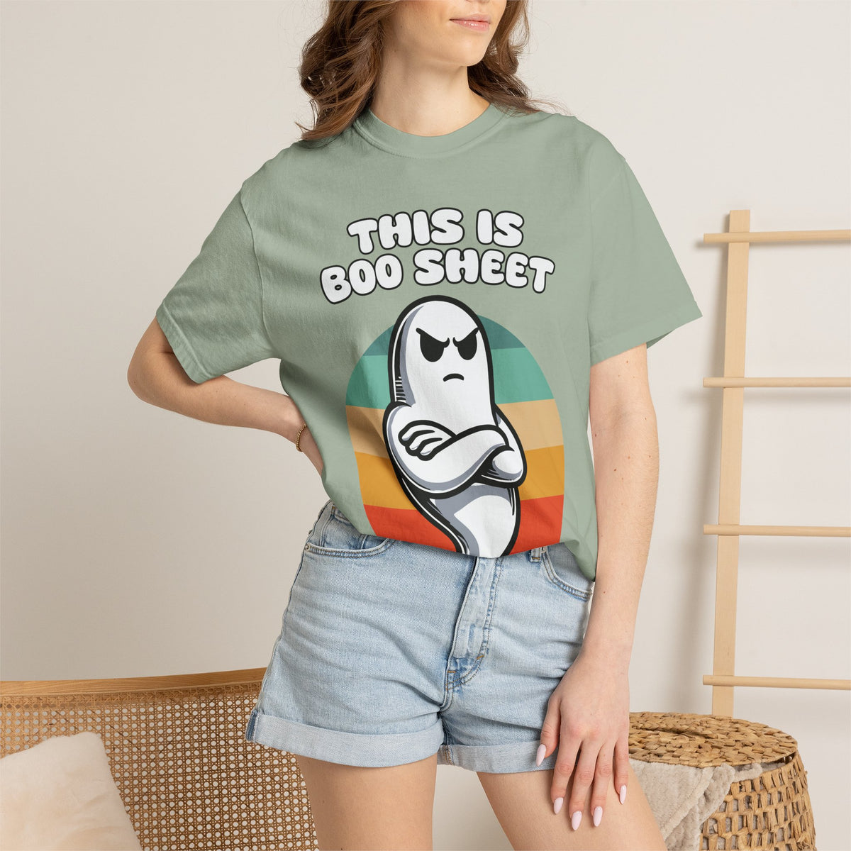 This Is Boo Sheet Ghost T-Shirt — Funny Halloween Retro Tee
