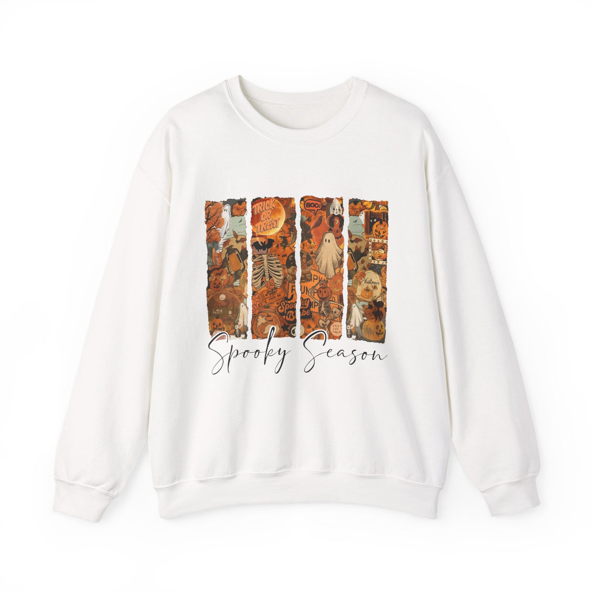 Spooky Season Sweatshirt — Vintage Pumpkin & Witch Fall Crewneck
